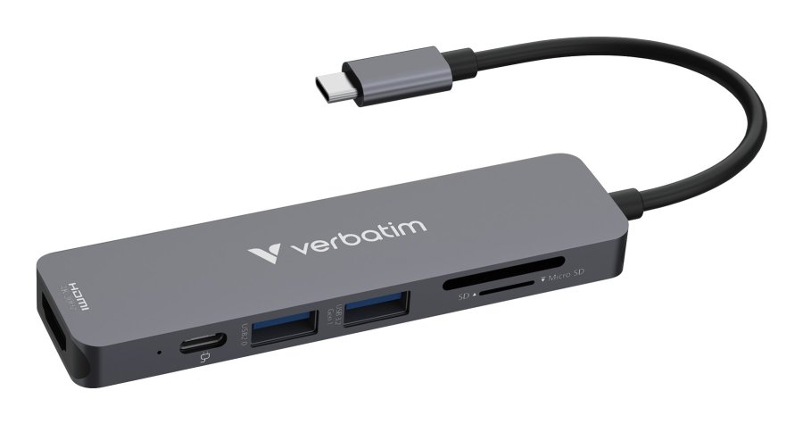 Verbatim 32156 interface hub USB 3.2 Gen 1 (3.1 Gen 1) Type-C 5000 Mbit/s Gr #1