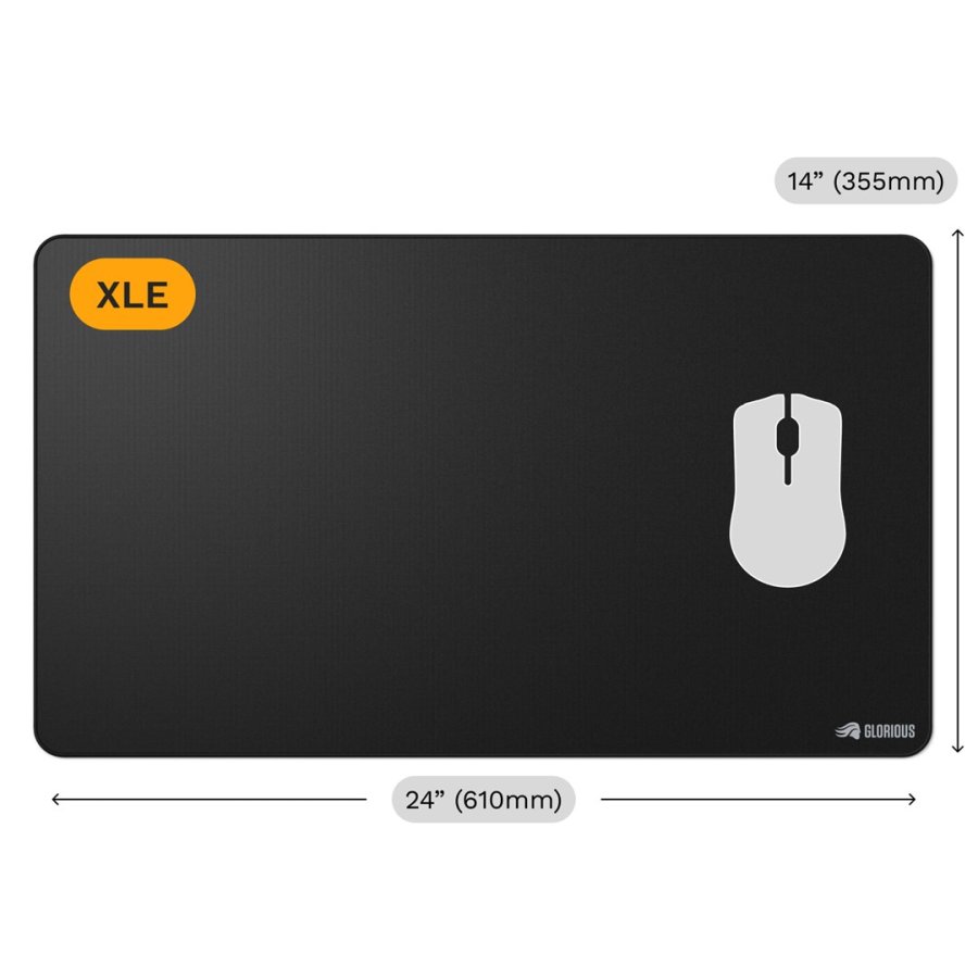 Glorious Gaming GLO-MP2-CLTH-STC-XLE-BLK musemtte Gaming musemtte Sort #3