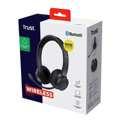 Trust Ayda Headset Kabel & trdls Opkald/musik USB Type-C Bluetooth Sort #9