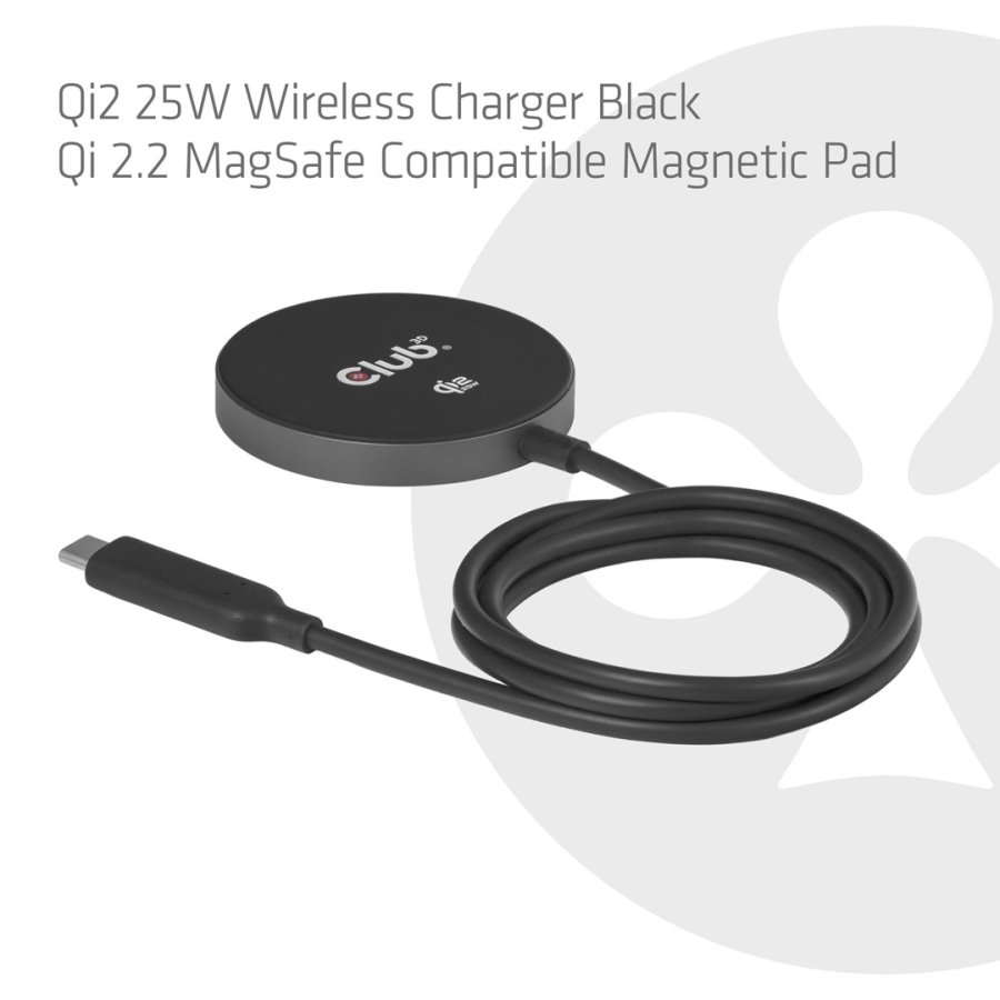 CLUB3D CAC-3027 oplader til mobil enhed Smartphone, Universel Sort DC Tr�dl�s opladning Hurtig opladning Indend�rs #18