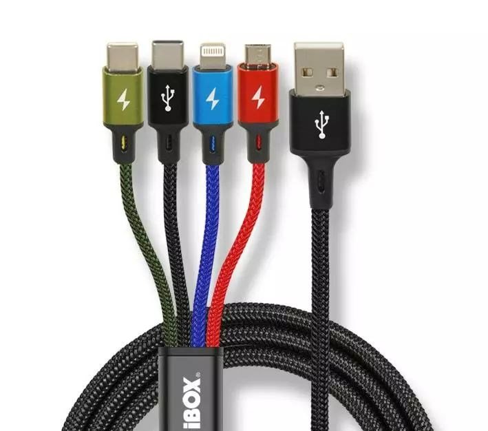 Universal opladerkabel 4-i-1 I-BOX USB IKUM4W1 #1