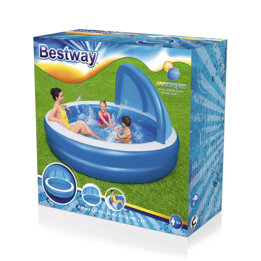 Oppustelig Pool til Brn Bestway Multifarvet 241 x 241 x 140 cm #16