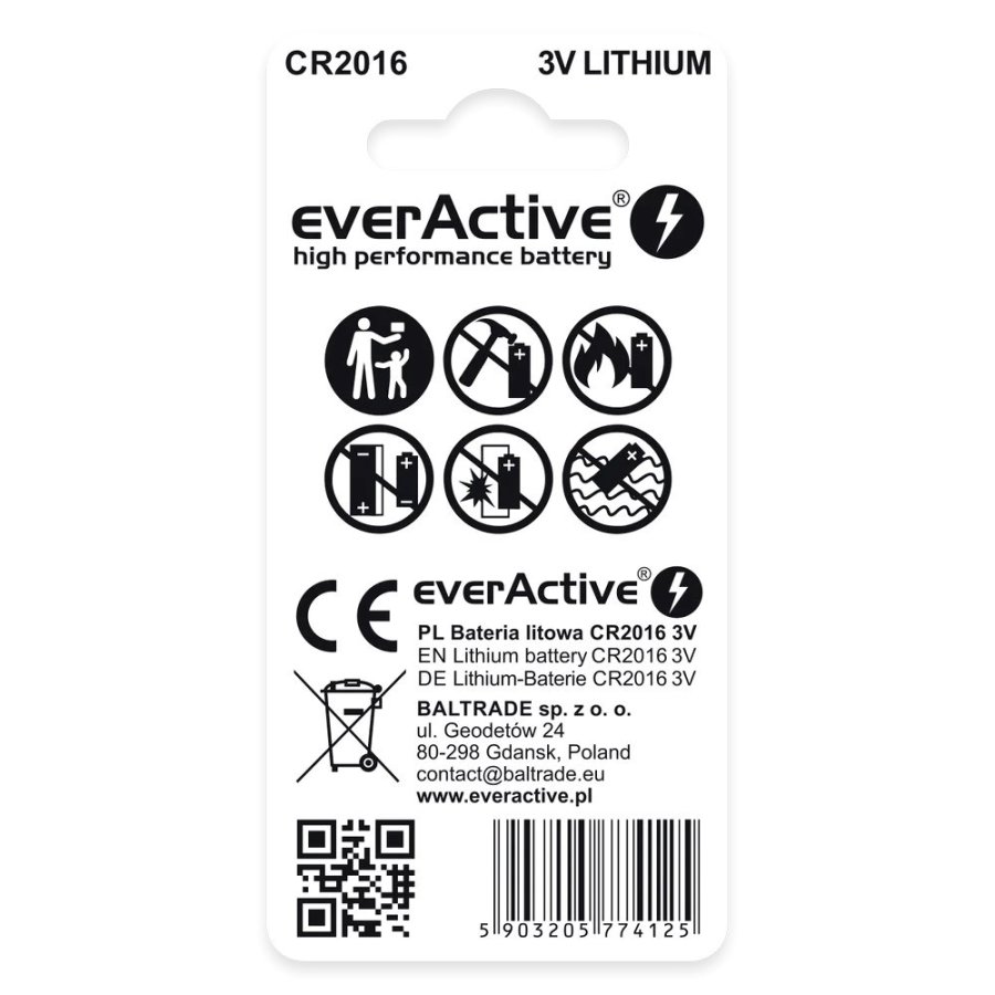 Mini litiumbatteri everActive CR2016- blister 2 stk. #3