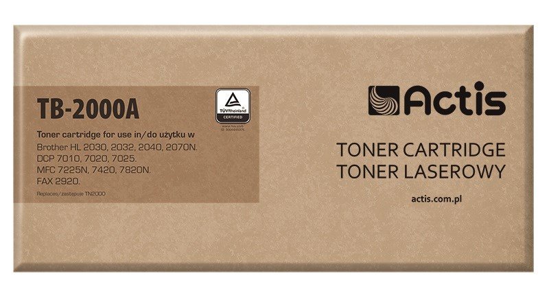 Actis Tonerpatron TB-2000A (erstatning Brother TN-2000/TN-2005; Standard; 2500 sider; sort) #1