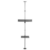 Teleskopisk tv-holder, lofts-/gulvstativ med hylde Maclean MC-791N 37
