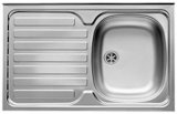 PYRAMIS INTL 80X50 1B1D Top-monteret vask Rektangulr Rustfrit stl #2