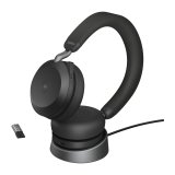 Jabra Evolve2 75 Headset Trdls Kontor/Callcenter Bluetooth Opladningsstativ Sort #5