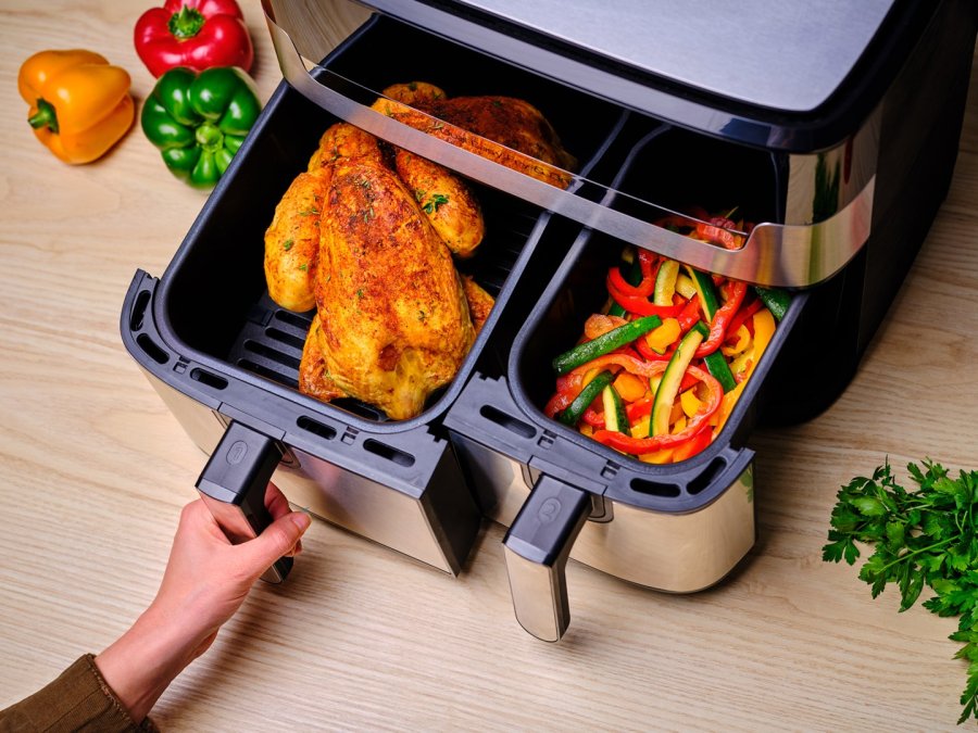 Tefal Dual Easy Fry & Grill EY905D Dobbelt 8,3 L Enkeltstende 2700 W Varmluftsteger Rustfrit stl #17