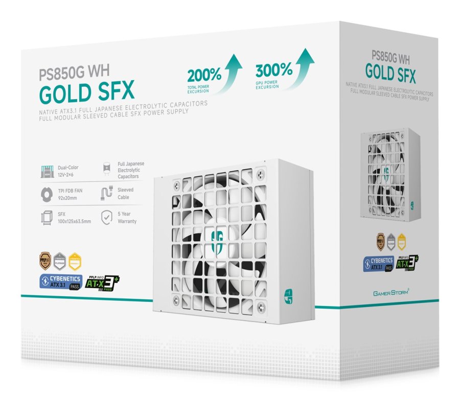Gamer Storm PS850G WH enhed til str�mforsyning 850 W 20+4 pin ATX ATX Hvid #6