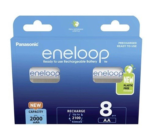 Genopladelige batterier PANASONIC ENELOOP AA 2000 mAh 8 szt (BK-3MCDE/8HH) #1