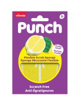 Vileda Punch fleksibel skuresvamp, citron, 1 stk. #2