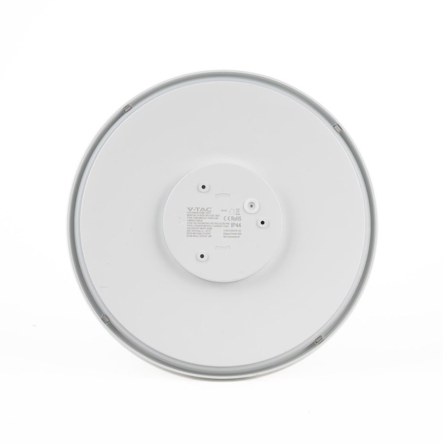 Plafond V-TAC VT-8624S overflademonteret 24W LED IP44 29cm bevgelsesdetektor 4000K 2500lm (SKU 76631) Hvid #2