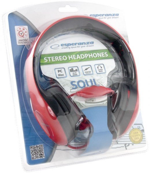 Esperanza EH138R hovedtelefoner/headset Sort, Rd #3