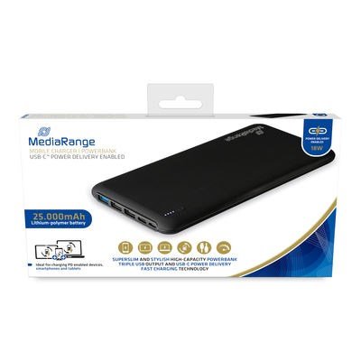 MediaRange MR754 powerbank Lithium polymer (LiPo) 25000 mAh Sort #3