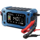Qoltec 52496 Oplader 12V 15A | Ensretter med reparationsfunktion og opretholdelse af str�mforsyning under batteriudskiftning | til AGM GEL LiFePO4 | LCD #1