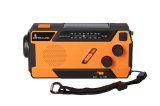 Extralink RADIO AWARYJNE SOLARNE Z KORBKA DYNAMO POWERBANK 4000MAH Z LATARKA SOS SR-4000 B�rbar Analog Sort, Orange #1