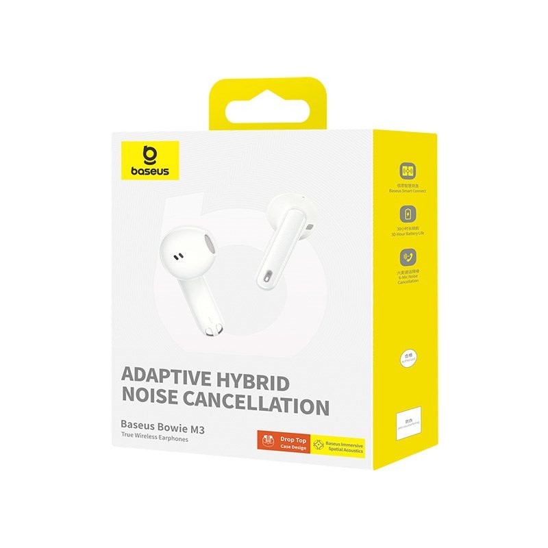 Baseus Bowie M3 Headset Ledningsfrt I rerne Opkald/musik USB Type-C Hvid #8