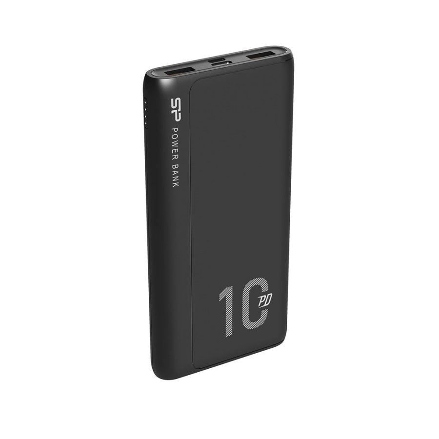 SILICON POWER QP15 Powerbank Eksternt batteri 10000 mAh 2x USB QC 3.0 1x USB-C PD (SP10KMAPBKQP150K) Sort #3