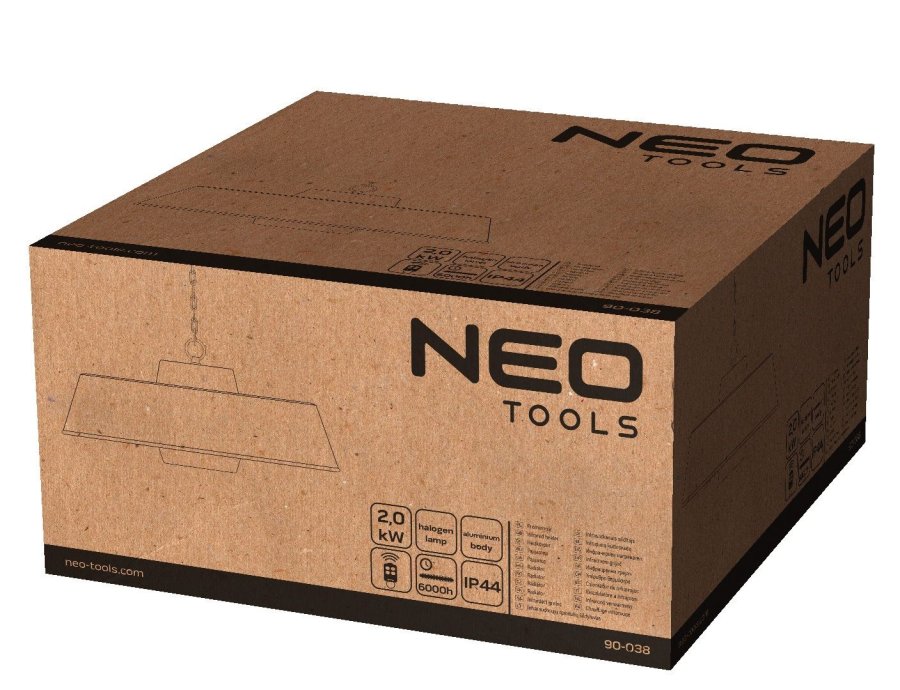 Loftvarmer i aluminium 2000W NEO Tools 90-038 #6