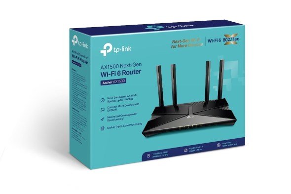 TP-Link Archer AX1500 tr�dl�s router Gigabit Ethernet Dual-band (2,4 GHz / 5 GHz) Sort #5