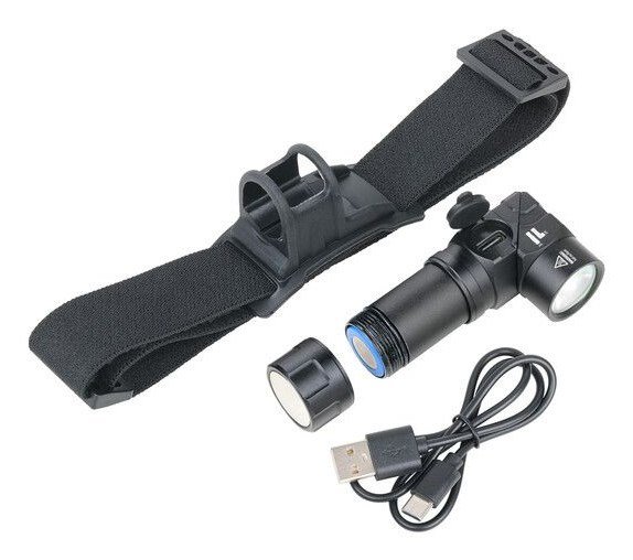 TROIKA ECO KNICKLICHT MICRO Sort H�ndlommelygte + pandeb�nd med lommelygte SMD LED #1