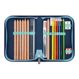 Herlitz SoftLight Plus Greenline Blue Ice skoletaskes�t Pige Polyester Bl�, Marinebl� #4
