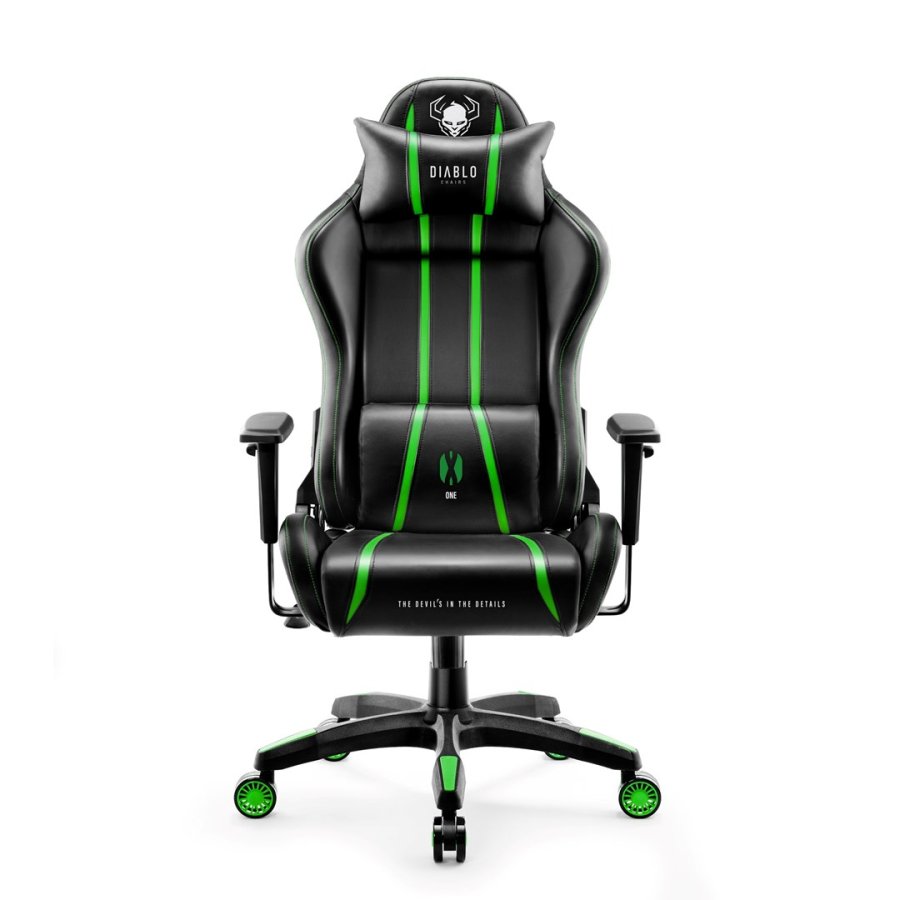 Diablo X-One 2.0 Normal Size Gaming-stol sort, Grn #2