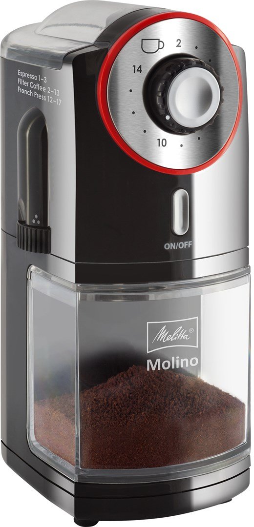 Melitta Molino 100 W Sort, rd, rustfrit stl #1
