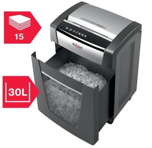 Rexel Momentum M515 paper shredder Micro-cut shredding 1.5 cm Black #6