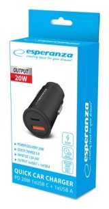 Esperanza EZC111K oplader til mobil enhed Smartphone, Tablet Sort USB Hurtig opladning Automatisk #4