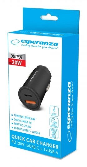 Esperanza EZC111K oplader til mobil enhed Smartphone, Tablet Sort USB Hurtig opladning Automatisk #4