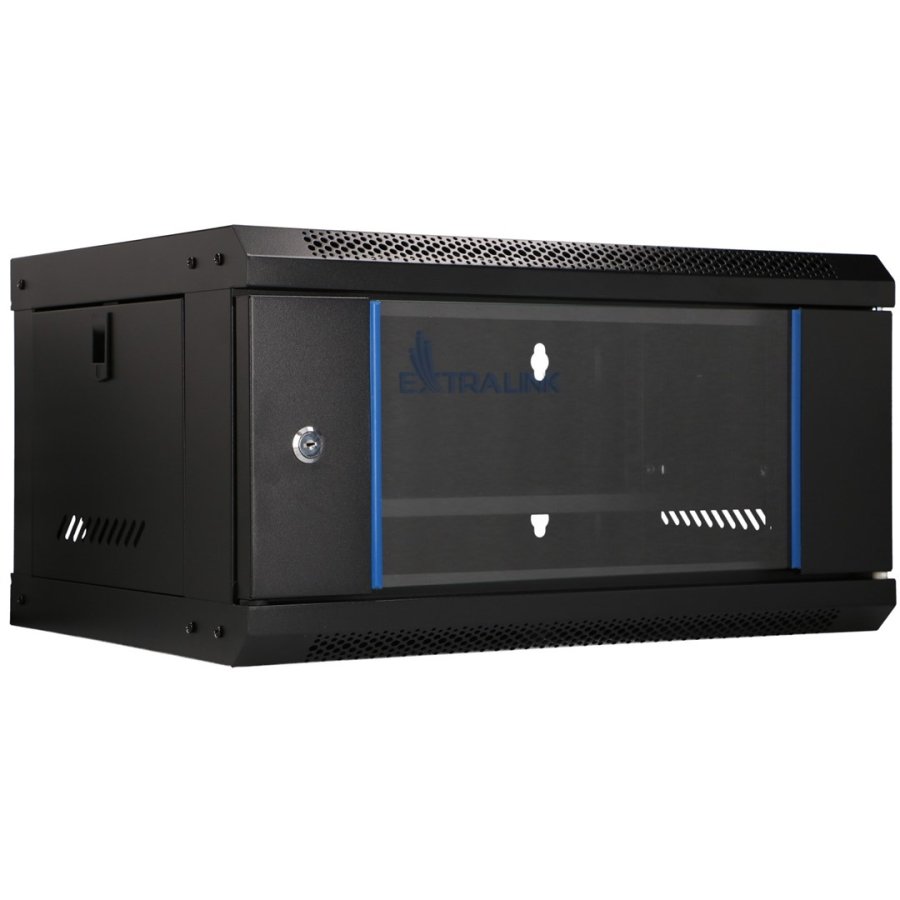 Extralink LITE 4U 530X400 WALL-MOUNTED RACKMOUNT CABINET BLACK Fritst�ende/v�g-/gulvmonteret stativ Sort #2