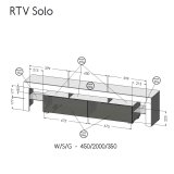 RTV SOLO-skab 200x45x35 sort/blank gr #2