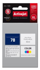 Activejet Ink AH-78R til HP-printer, erstatning for HP 78 C6578D; Premium; 36 ml; farve #1