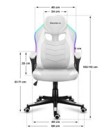 Huzaro Force 2.5 RGB WHITE MESH gaming-stol #9