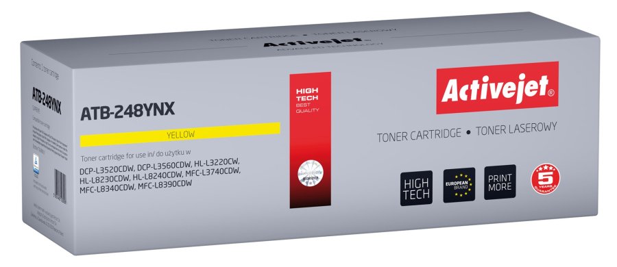 Activejet ATB-248YNX Toner til Brother-printere; Erstatning Brother TN248XLY; Supreme; 2300 sider; gul) #1