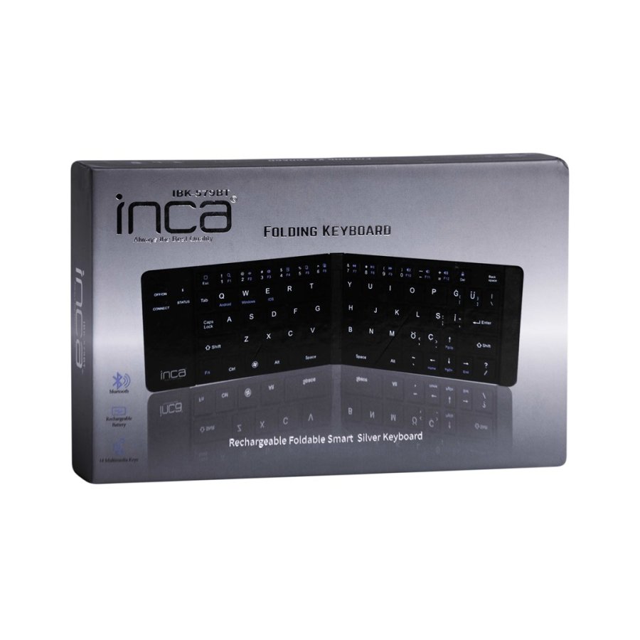 Inca IBK-579BT tastatur Hjem Bluetooth Metallic, S�lv #8