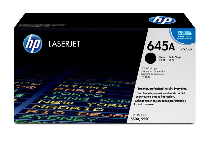 HP Original 645A LaserJet-tonerpatron, sort #1