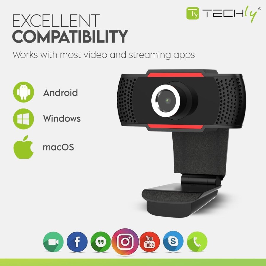 Techly I- -60T webcam 1920 x 1080 pixel USB 2.0 Sort #14