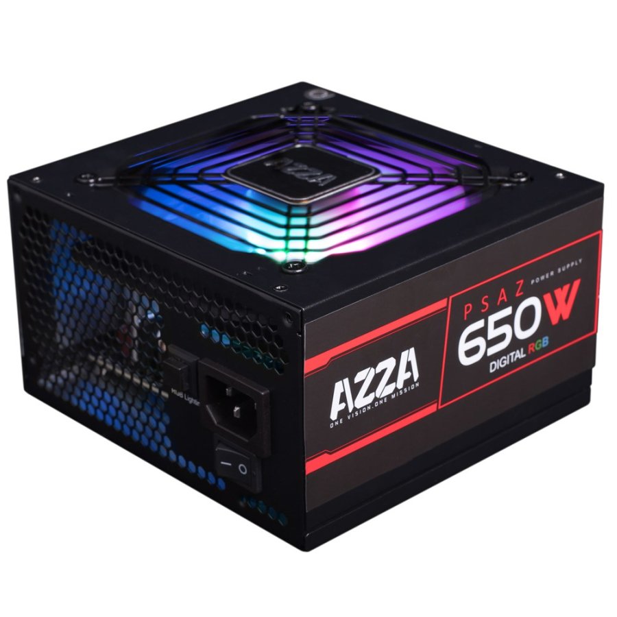 Azza PSAZ-650W(ARGB) enhed til str�mforsyning 20+4 pin ATX ATX Sort #1