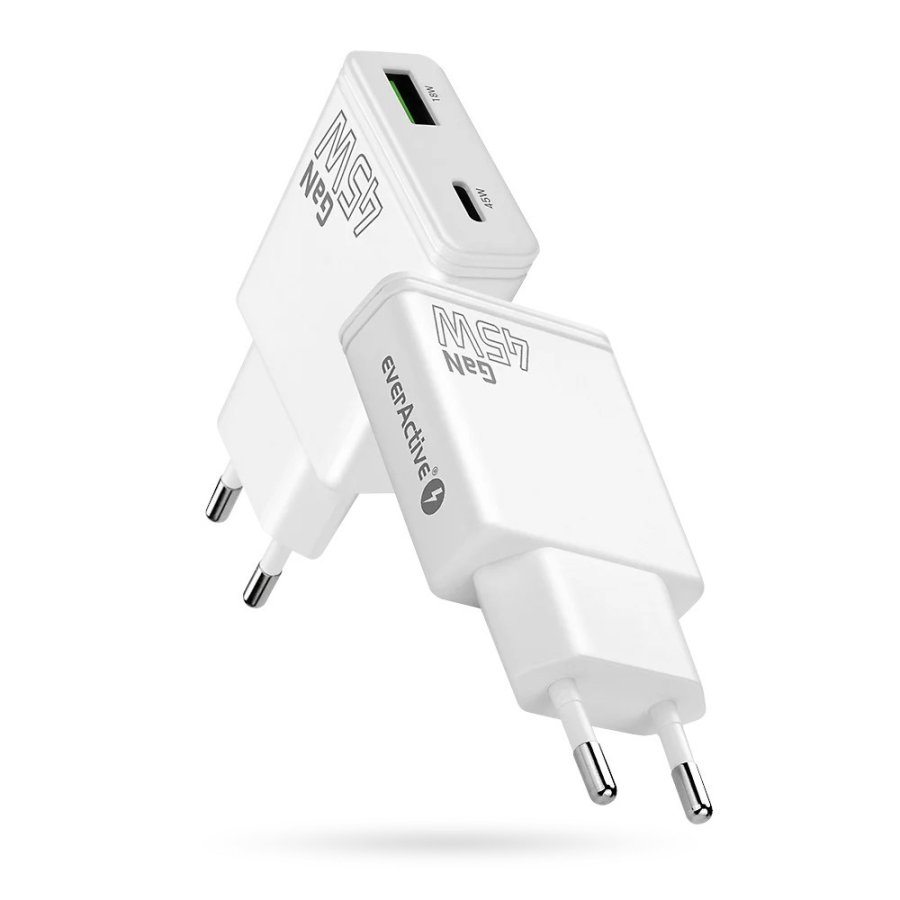 Charger GaN 1x USB-C, 1x USB Quick Charge 3.0 45W PD white #6