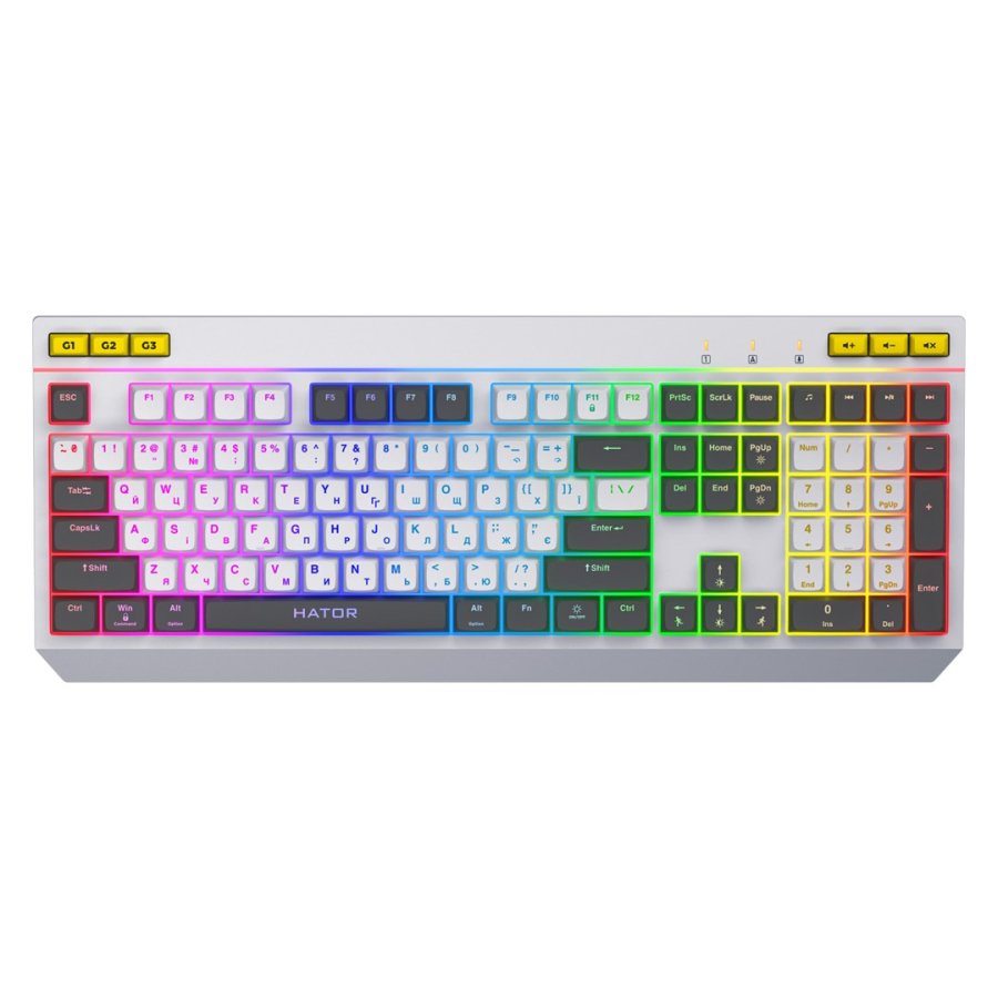 HATOR Icefall tastatur Spil USB QWERTY US engelsk Hvid #5