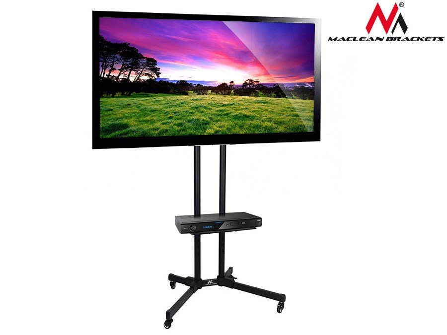 Maclean MC-661 Trolley TV Stand with Mounting Bracket and 2 Shelfs #6