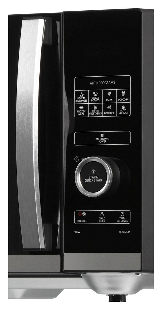 Sharp YC-QS254AE-B mikroblgeovn Bordplade Solo mikroovn 25 L 900 W Sort, Rustfrit stl #4