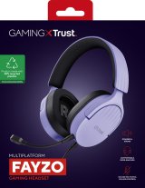 Trust GXT 489P FAYZO Headset Ledningsf�rt Spil Sort, Lilla #8