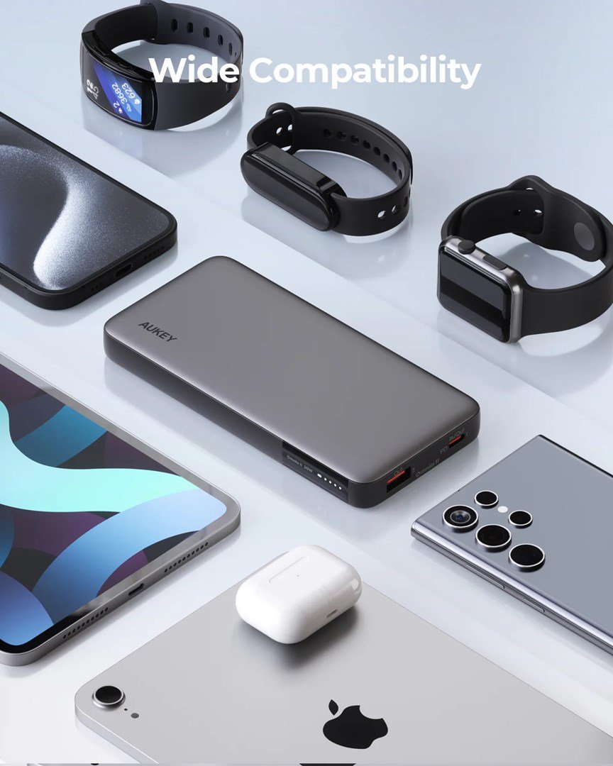AUKEY Powerbank PB-Y41, 10 000 mAh, 30 W (pilka) Lithium polymer (LiPo) 10000 mAh Gr #1