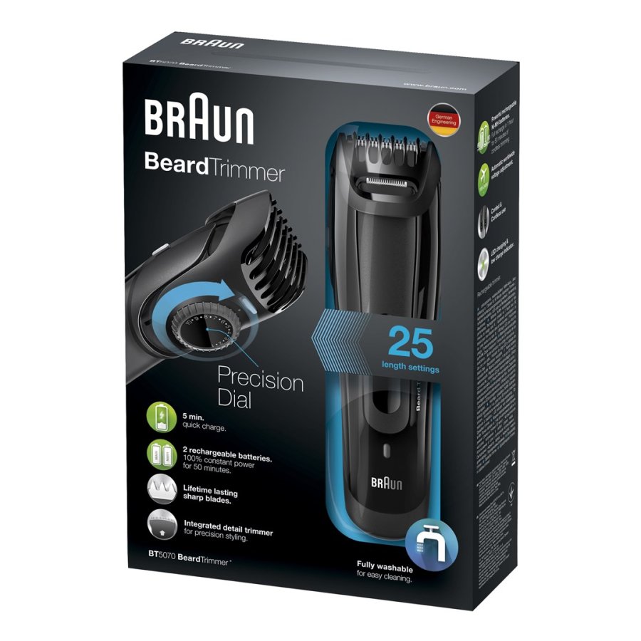 Braun BT5070, Washable, Battery, Black, Blue #3