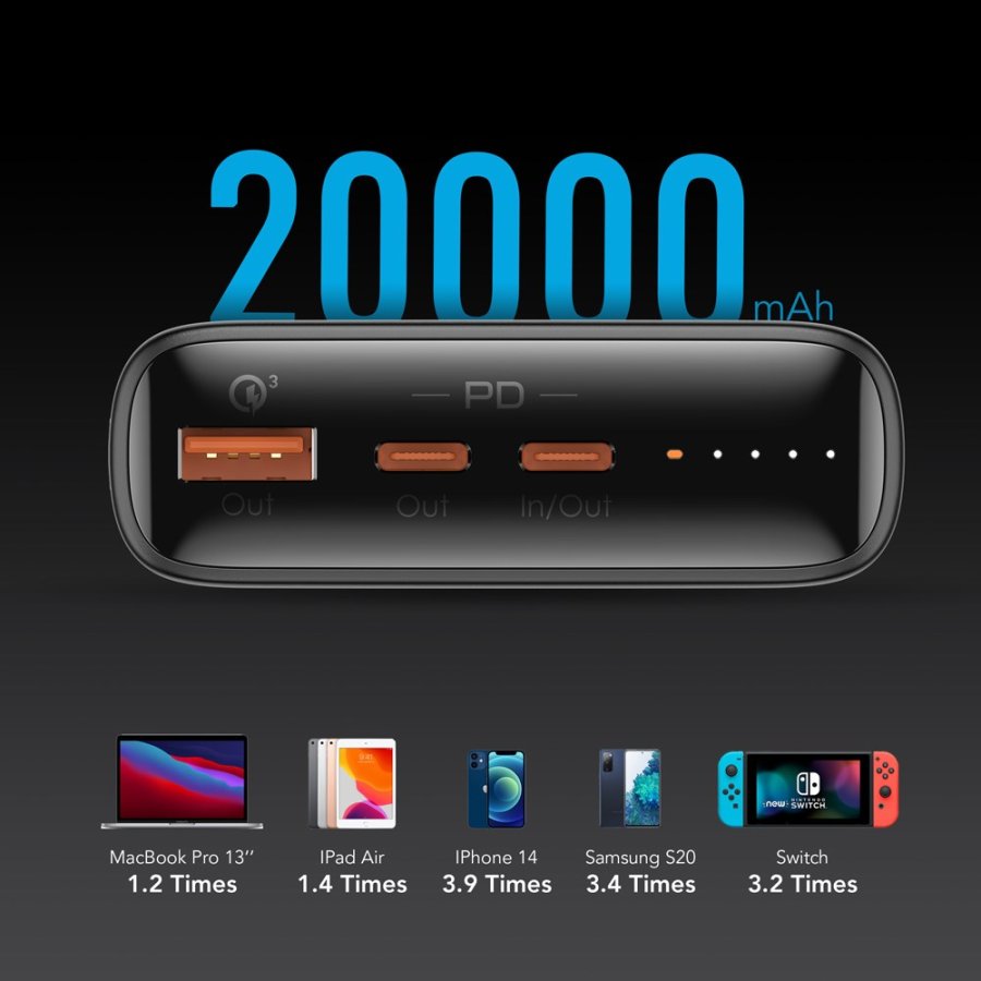 VEGER T100 powerbank Lithium-Ion (Li-Ion) 20000 mAh Sort #9
