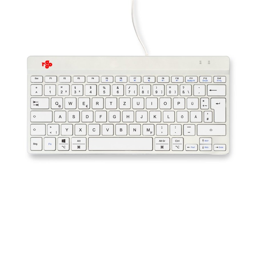 R-Go Tools Ergonomisch toetsenbord R-Go Compact Break, compact toetsenbord met pauzesoftware, QWERTZ (DE), bedraad, wit #8