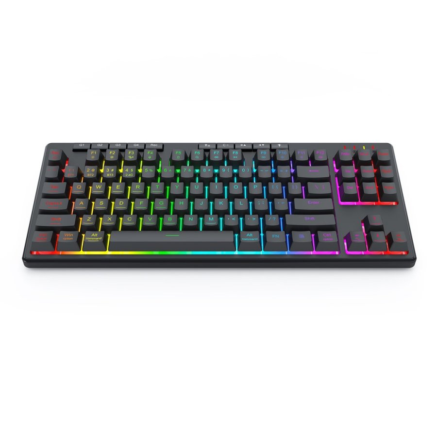 REDRAGON K516RGB-PRO SHIVA PRO 87 tastatur USB + RF Wireless + Bluetooth Sort #5